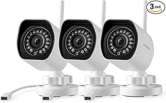 Zmodo1080p Indoor/Outdoor Camera ,Wireless ,WiFi, Night Vision, Motion Detection, Cameras for Home Security, Human/Pets/Vehicles Detection, Weatherproof, Remote View