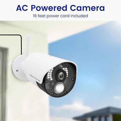 CasaCam GuardianCam Deluxe | 2 1080p Cameras and one 7" Touchscreen Monitor | Wireless Camera System | AC Powered, Two-Way Audio, Free APP, 32GB SD Card and Battery Installed, Model VS5802
