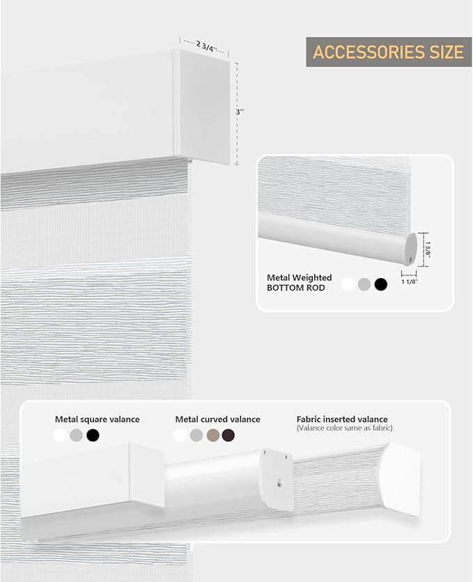 ACMEART Motorized Zebra Blinds,Smart APP & Remote Control Light Filtering Zebra Shades,Compatible with Alexa,Custom Size Electric Window Blinds for Home Office (Jacquard Light Grey)