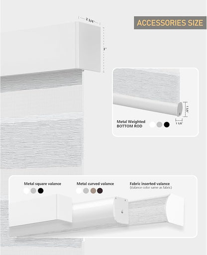ACMEART Motorized Zebra Blinds,Smart APP & Remote Control Light Filtering Zebra Shades,Compatible with Alexa,Custom Size Electric Window Blinds for Home Office (Jacquard Light Grey)