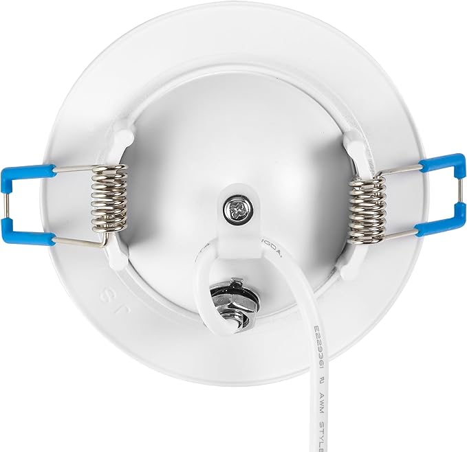 Maxxima 2 in. Rotatable Ultra-Thin Recessed LED Floating Gimbal Downlight, 400 Lumens, 5 CCT Selectable 2700K/3000K/3500K/4000K/5000K, Dimmable, 90 CRI, IC Rated, Canless, Junction Box Included