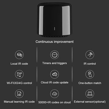 RM4C Mini Wi-Fi IR Blaster Universal Intelligent Remote Control Voice Control with Google Home and Alexa Smart Home HUB App Broadlink. (Only 2.4 GHz Wi-Fi).