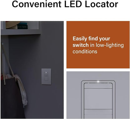 Legrand Radiant Occupancy Sensor Switch, Single Pole, Tri Color 1 Pack