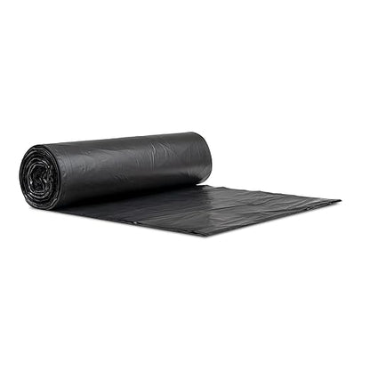 Inteplast Group High-Density Interleaved Commercial Can Liners, 60 Gal, 12 Microns, 38" X 60", Black, 200/carton