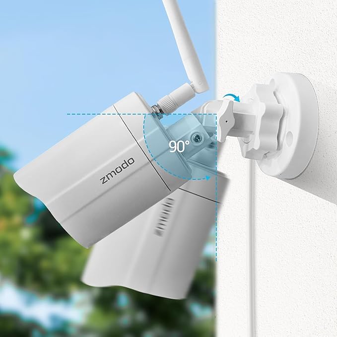 Zmodo1080p Indoor/Outdoor Camera ,Wireless ,WiFi, Night Vision, Motion Detection, Cameras for Home Security, Human/Pets/Vehicles Detection, Weatherproof, Remote View