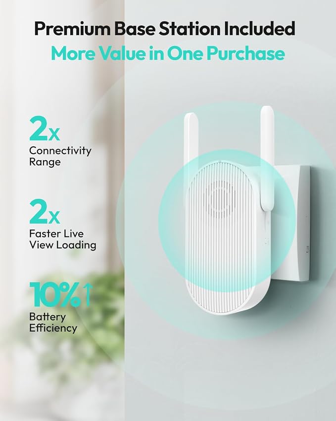 BOTSLAB Doorbell Camera Wireless, 2K Head-to-Toe View, No Subscription