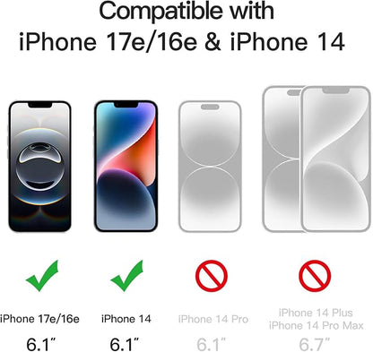 JETech Privacy Full Coverage Screen Protector for iPhone 17e (2026) / iPhone 16e / iPhone 14, Anti-Spy Tempered Glass Film, Edge to Edge Protection Case-Friendly, 6.1-Inch Display, 2-Pack