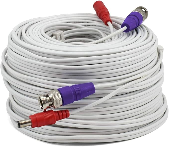 Swann 200ft Security Extension Cable with BNC Connectors and Fire Rated UL Rating for DVR Security Cameras and Systems, 1 Count (Pack of 1)