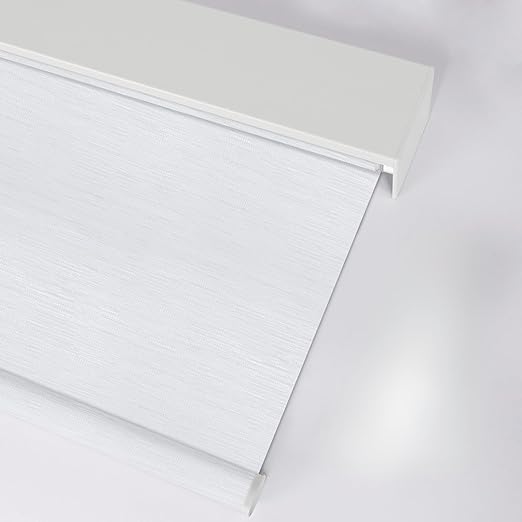 Motorized Blinds with Remote, Blackout Smart Blinds for Windows Motorized Shades, Automatic Shades Work with Alexa/Google/Apple Home for Bedroom Living Room, Custom Size(Jacquard White)