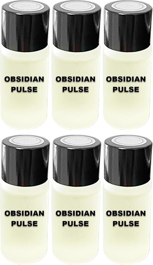 Car Air Freshener Refill Liquid Set of 6 x 10 ML - Smart Car Air Freshener Refill - Car Fragrance Refill - Car Diffuser Refill (Obsidian Pulse)