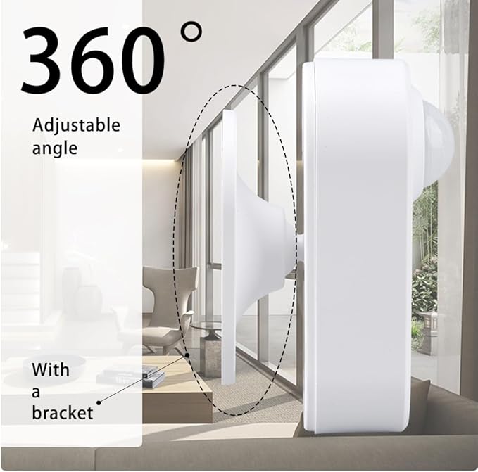 Presence Sensor Wireless, WenzhiIoT Smart Motion Sensor Zigbee 24 GHz Radar MmWave Presence Sensor Movement Body Motion Detection with Luminance/Distance Tuya Smart Life Home Assistant
