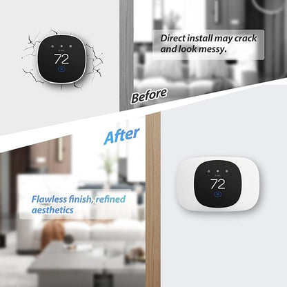 1/2 Packs Trim Plate Compatible with ecobee Smart Thermostat Essential, Wall Plate Bracket Cover, Programmable Thermostat Accessory, Practical Kit, Bracket Mount Cover (2 Packs)