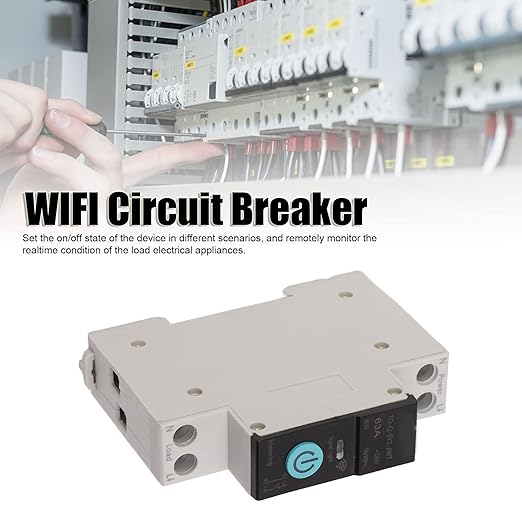 Din Rail Circuit Breaker - Smart WiFi Switch | Mobile Phone Remote Control, 3 Timing Modes for Intelligent Household Appliances