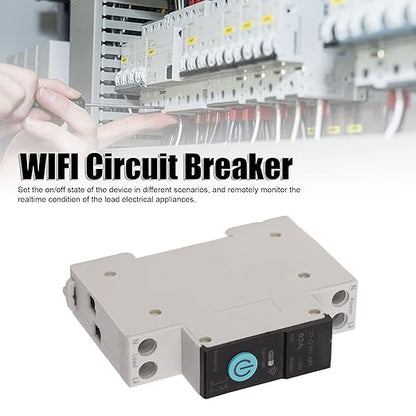 Din Rail Circuit Breaker - Smart WiFi Switch | Mobile Phone Remote Control, 3 Timing Modes for Intelligent Household Appliances