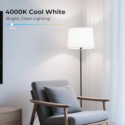 GvvooHome G16.5 LED Bulb 4000K Neutral White, E12 Candelabra LED Light Bulb Dimmable, 6W, 60 watt Equivalent, Globe Light Bulbs for Ceiling Fan, Chandeliers, 90+CRI 600LM, 3 Pack