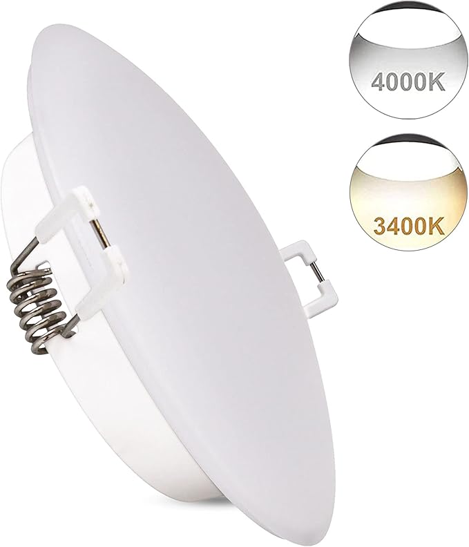 12 Volt RV LED Recessed Ceiling Light, 4.5-Inch RV Puck Light, Dimmable 4W 3500K Warm White, RV Flush Mount Interior Light for RV Boat Trailer Camper Motorhome Truck Yacht Van,1Pack