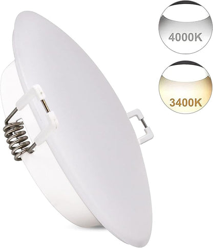 12 Volt RV LED Recessed Ceiling Light, 4.5-Inch RV Puck Light, Dimmable 4W 3500K Warm White, RV Flush Mount Interior Light for RV Boat Trailer Camper Motorhome Truck Yacht Van,1Pack