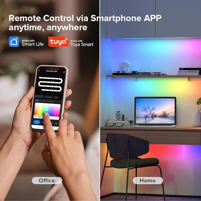 BTF-LIGHTING DR03W SPI RGB 2.4G WiFi Controller Tuya APP/Smart Life/Google Home/Alexa Control Support WS2812B WS2811 WS2815 etc Addressable LED Strip Work with WR01RF RC03RFB RF Remote (Pack of 3)