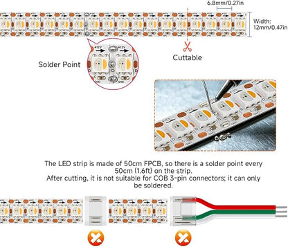 BTF-LIGHTING RGB+Cool White SK6812 LED Strip 3.28FT 144LED IP65 DC12V | RGBW Individually Addressable UL Listed 4 Colors in 1 Light (Similar WS2812B) White PCB(No Adapter or Controller)