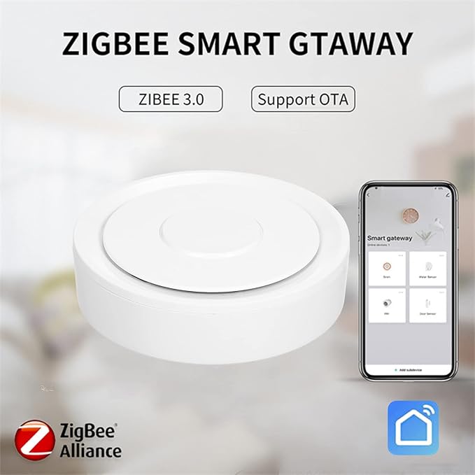 Smart Gateway 3.0 Intelligent Home Central Hub Smart Life APP Control Voice Control Group Control Multi-device Linkage Compatible with HomeKit
