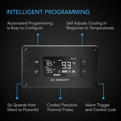 AC Infinity AIRPLATE T7, Quiet Cooling Fan System 12".