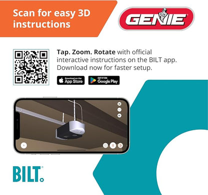 Genie QuietLift Connect – WiFi Smart Garage Door Opener with Added Wireless Keypad, ¾ HPC Smart Belt Drive – Compatible with Alexa and Google Assistant, Model 3053-TKV