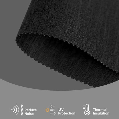 Motorized Blinds with Remote, Light Filtering Smart Blinds for Windows Automatic Roller Shades Compatible with Alexa, Motorized Shades Customized for Living Room Home Office (Black)