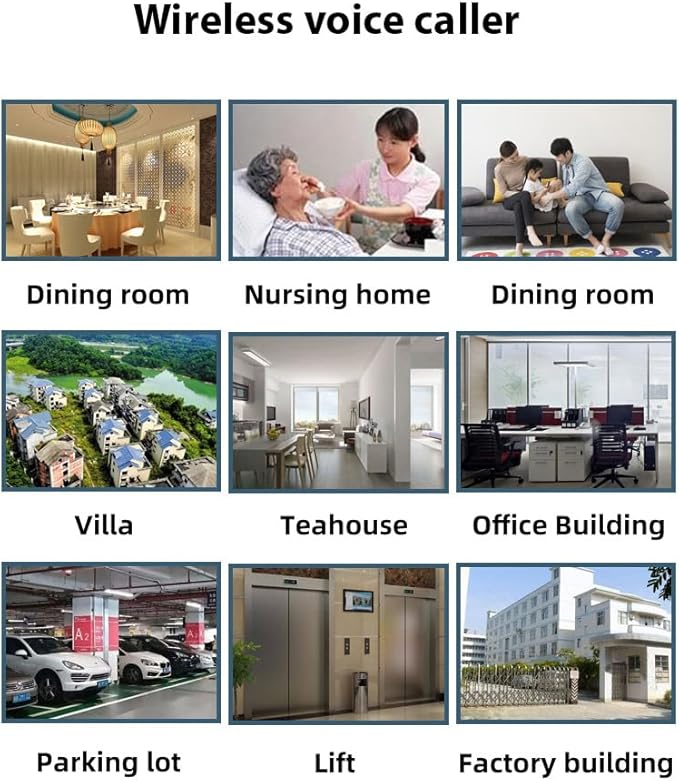Decdeal 2 Pack Intercoms Wireless for Home, Voice Bidirectional Caller Home Ultra Long Distance Voice Interphone Elderly Caller Room to Room Communication Intercom Two Way Ringtone Call