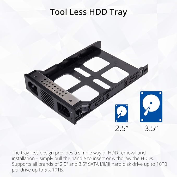 IO CREST Hard Drive Enclosure Supports Multi Bay via USB Interface, Black, 8-Bay