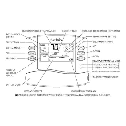 Aprilaire 8466 Heat Pump Thermostat