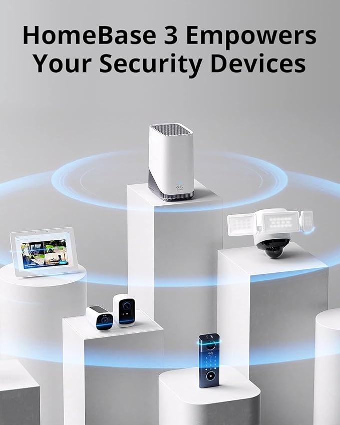 eufy Security, Wireless Video Doorbell S220 Add-on with 2K Resolution and eufy Security HomeBase S380 (HomeBase 3)