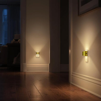 DORESshop Night Light, Night Lights Plug into Wall, Adjustable, 3000K | 3 Level Brightness Adjustable Plug in Night Light, Dusk to Dawn Sensor, Nightlights for Adults, Bedroom, Bathroom, 2 packs