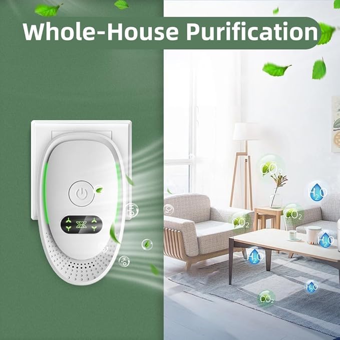 Smart Air Purifier with Negative Ion Technology, Intelligent Formaldehyde Removal, Desktop Air Cleaner for Home, Bathroom, Kitchen, Living Room