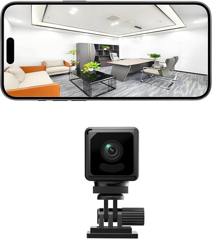 Wireless Mini Home Security Camera Ultra 4K HD with WiFi Indoor/Outdoor Camera, APP Control Real-Time Alerts, Auto Night Vision, for Home/Baby/Pet