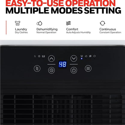 Honeywell 32-Pint ENERGY STAR Dehumidifier for 3,000 Sq Ft – Laundry Mode, Auto-Comfort Mode & Thermal Overload Protection, TPFIT32WK