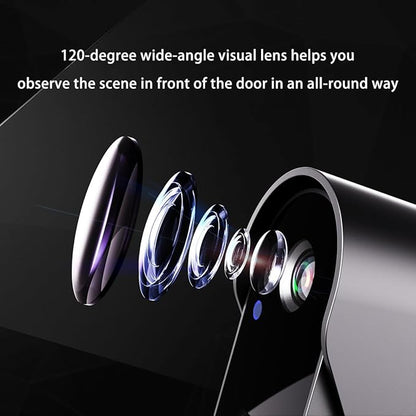 Outdoor Video Doorbell Camera Wireless 1080P with Screen for Home Office,Two-Way Audio,120° Vision,4.3” Screen,IP66 Waterproof, Video Doorbell No Subscription,APP,WiFi,Easy to Use for Elder