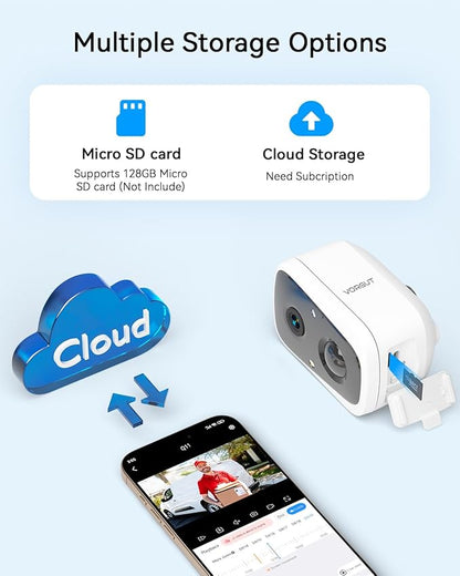 Solar Security Camera Outdoor Wireless, 4MP Solar Powered WiFi Cameras for Home Security Surveillance Indoor 2.4G/5G WiFi, Color Night Vision, Motion Detection, SD Card/Cloud Storage