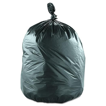 Inteplast VALH3860K22 HDPE Waste Can Liner, 0. 74 Mil, Star Seal, 38" x 58", Black (6 Pack of 25)