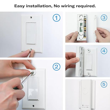 THIRDREALITY Smart Switch MT1, Matter Over Thread, Retrofit for Toggle/Rocker Switches, No Wiring Needed, Requires Thread Border Router, Works with Apple, SmartThings, Google, Home Assistant