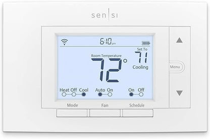 Emerson Sensi Wi-Fi Smart Thermostat for Smart Home, Pro Version, Works with Alexa, Energy Star Certified