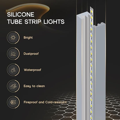 LED Strip Lights Blue,32.8ft 110-120V Neon Rope Lights,Flexible Silicone Outdoor Waterproof Neon Strip Lights for Bedroom,Mirror,Kitchen Cabinet, Living Room,Halloween Decor