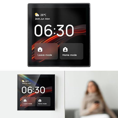 Smart Home Control Panel 4 Inch Touch Screen Voice Control Smart Scene Wall Switch Panel for TUYA