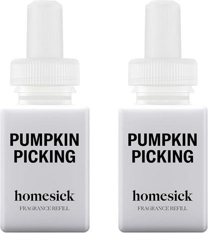 Pura & Homesick Home Scent Refill - Smart Home Air Diffuser Fragrance - Long-Lasting Luxury Scent per Refill - Clean Diffuser Fragrance - Household Essential - 2 Pack, Pumpkin Picking