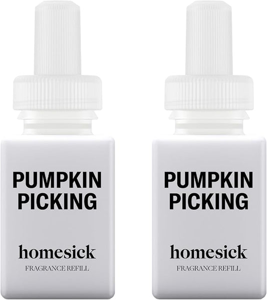 Pura & Homesick Home Scent Refill - Smart Home Air Diffuser Fragrance - Long-Lasting Luxury Scent per Refill - Clean Diffuser Fragrance - Household Essential - 2 Pack, Pumpkin Picking