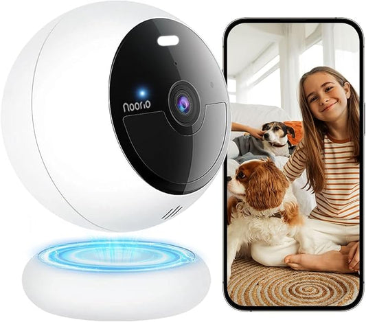 Noorio Magnetic Wireless Security Camera Outdoor, Built-in 32GB Storage