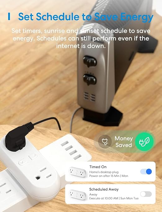 meross WiFi Dual Smart Plug, 15A 2-in-1 Smart Outlet, Support Apple HomeKit, Siri, Alexa, Echo, Google Home and SmartThings, Voice & Remote Control, Timer, No Hub Required, 2.4G Only, 2 Pack