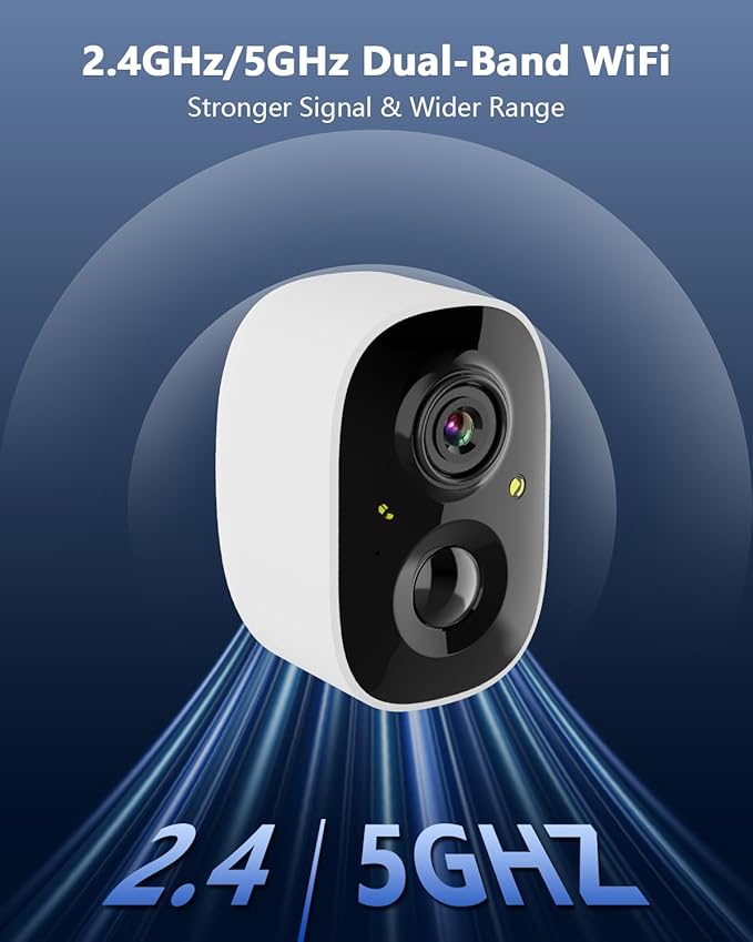 OOSSXX (100% Wire-Free) Battery Outdoor Wireless Security Camera Wi-Fi Cameras Video Surveillance