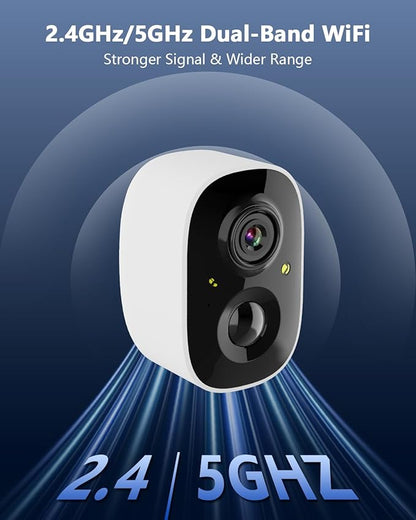 OOSSXX (100% Wire-Free) Battery Outdoor Wireless Security Camera Wi-Fi Cameras Video Surveillance