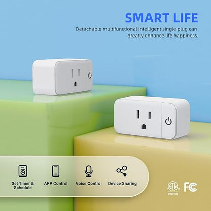 4pcs Mini Smart Plug Bundle with 2pcs Dual Smart Plug