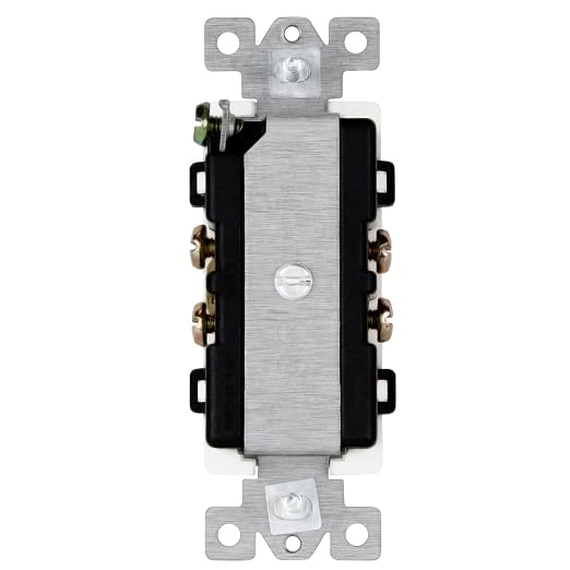 ENERLITES Ivory Double Paddle Decorator 3-Way Switch, 15A, 1 Pack